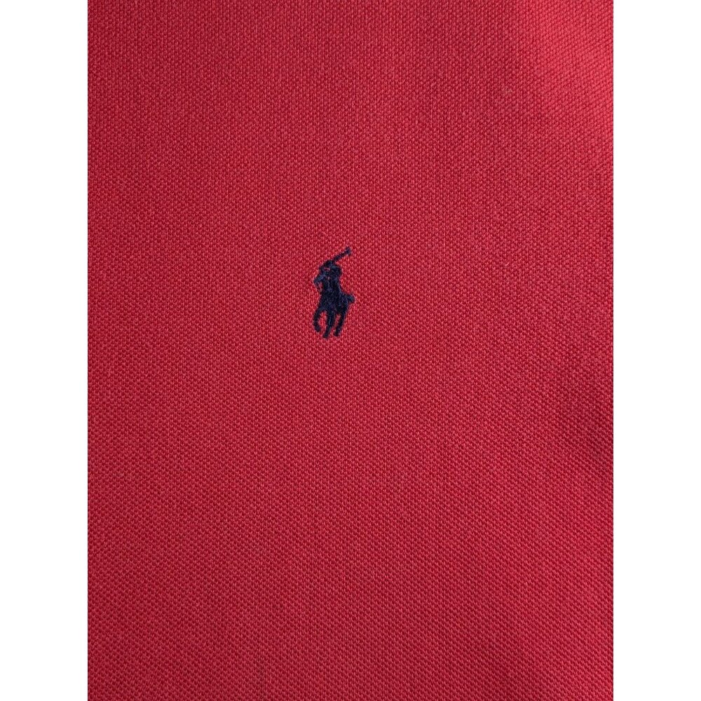 Vintage Ralph Lauren Polo Sport Mens Large Red Short Sleeve Shirt Blue Pony - Picture 6 of 9